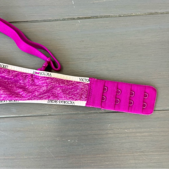 VICTORIA'S SECRET Push Uplift Semi Demi Fuchsia/Magenta Bra 34C EUC - Picture 7 of 9